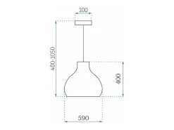 Clearance Lámpara Toolight App985-1Cp Big Brown Marru00f3n