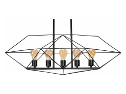 Lámpara Suspendida-Lámpara Toolight App1037-5Cp Black Negro