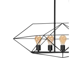 Lámpara Suspendida-Lámpara Toolight App1037-5Cp Black Negro