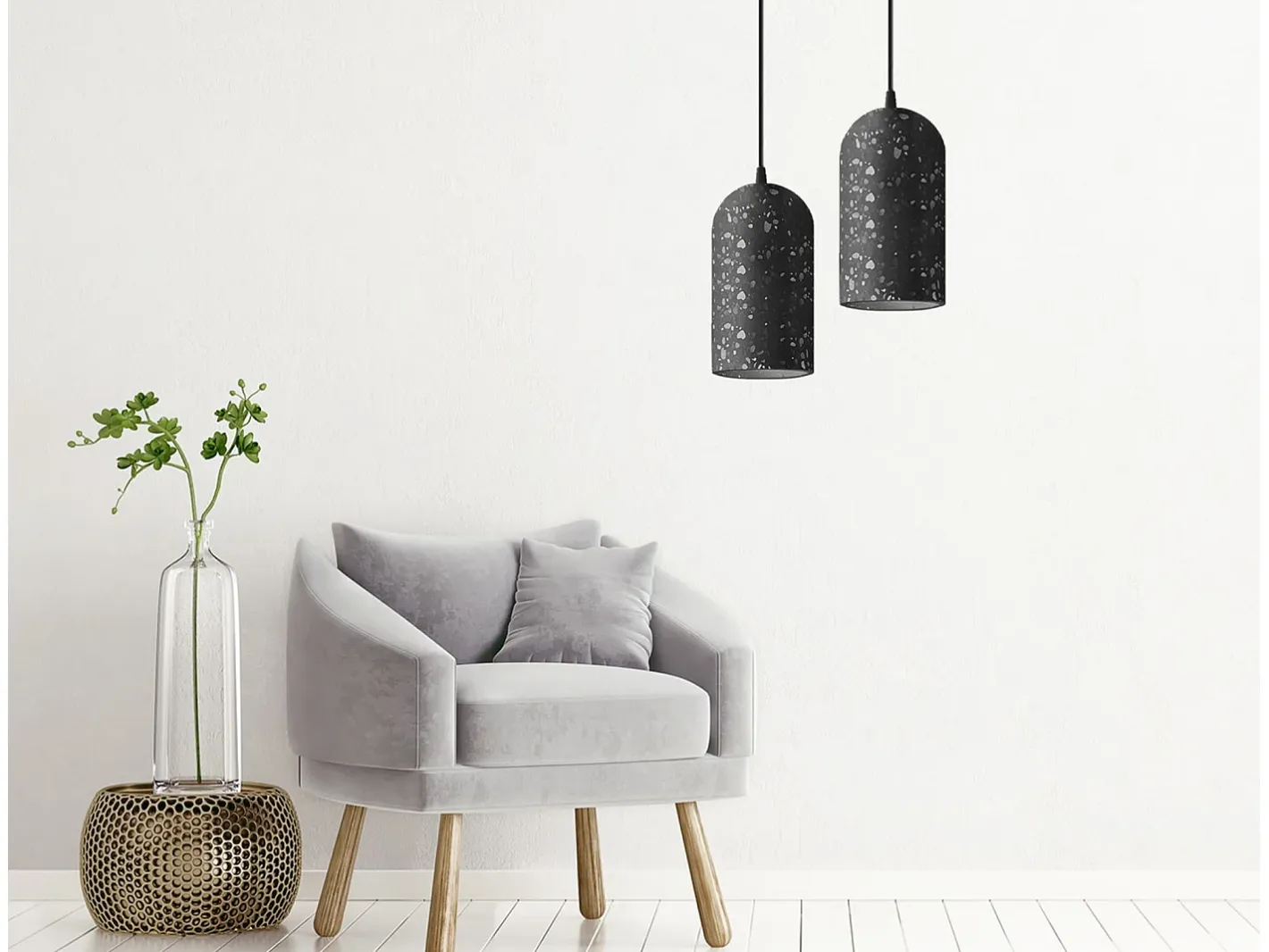 Lámpara Suspendida-Lámpara Toolight App997-1Cp Black Negro