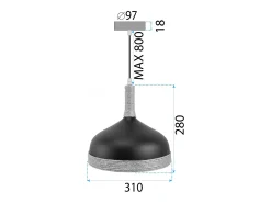 Lámpara Toolight App1421-1Cp Black Negro