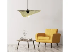 Lámpara Suspendida-Lámpara Toolight App1467-1Cp Black Gold Negro