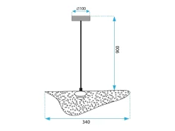 Lámpara Suspendida-Lámpara Toolight App1467-1Cp Black Gold Negro