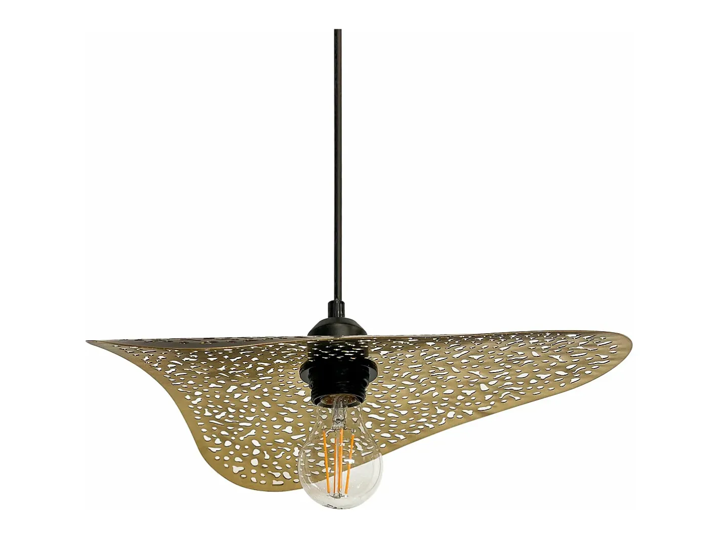 Lámpara Toolight App1468-1Cp Black Brush Gold Negro