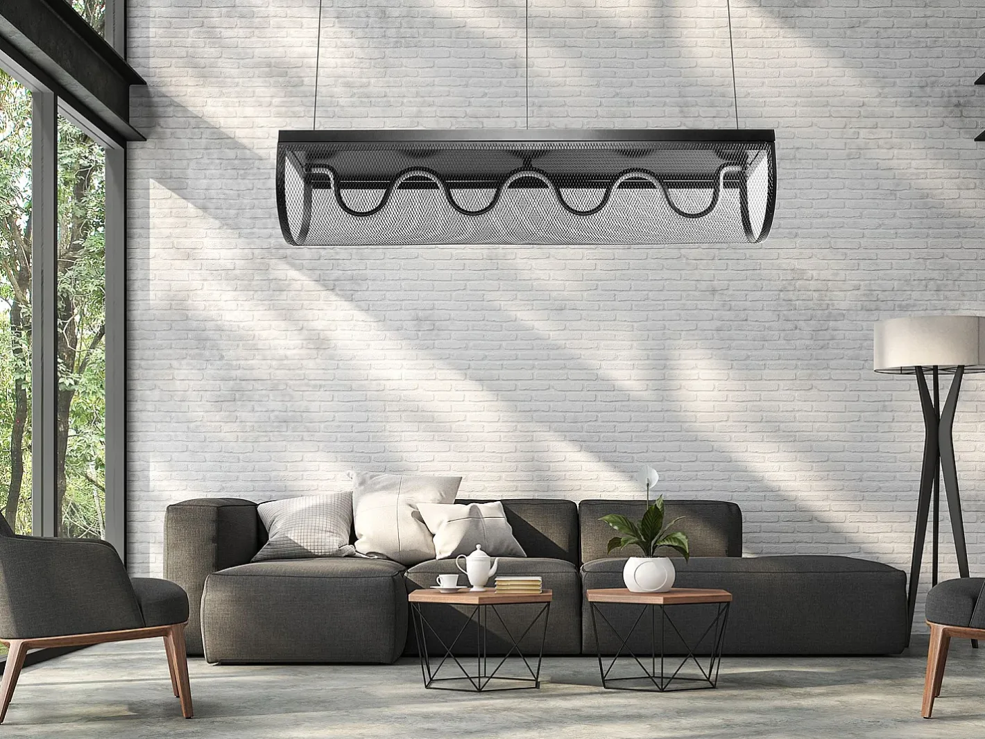 Lámpara Toolight App1409-Cp Black Negro Clearance