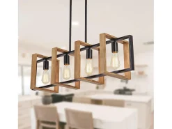 Lámpara Suspendida-Lámpara Toolight App1583-4Cp Black Brown Negro