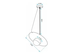Lámpara Suspendida-Lámpara Toolight App1417-Cp Black Gold Negro