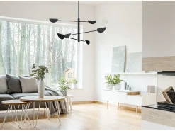 Lámpara Suspendida-Lámpara Toolight App1261-6Cp Black Negro