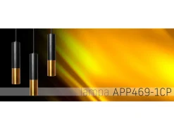 Lámpara Suspendida-Lámpara Toolight App469-1Cp Black Negro