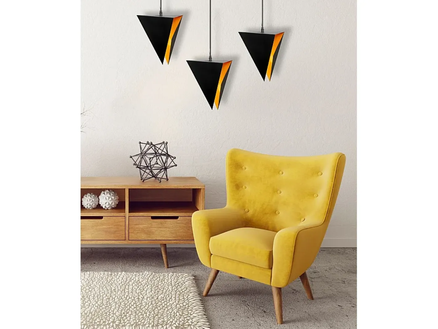 Lámpara Toolight App254-3Cp Black Negro Clearance