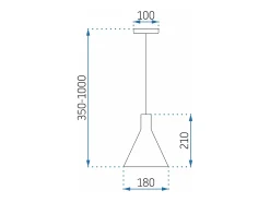 Lámpara Suspendida-Lámpara Toolight App995-1Cp Black Negro