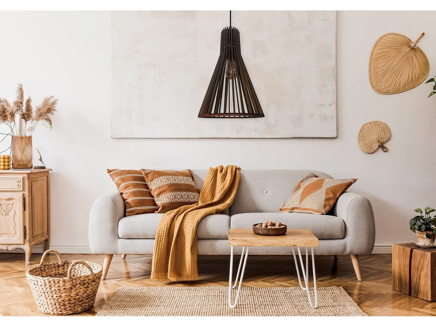 Lámpara Suspendida-Lámpara Toolight App1350-Cp Boho Black Negro