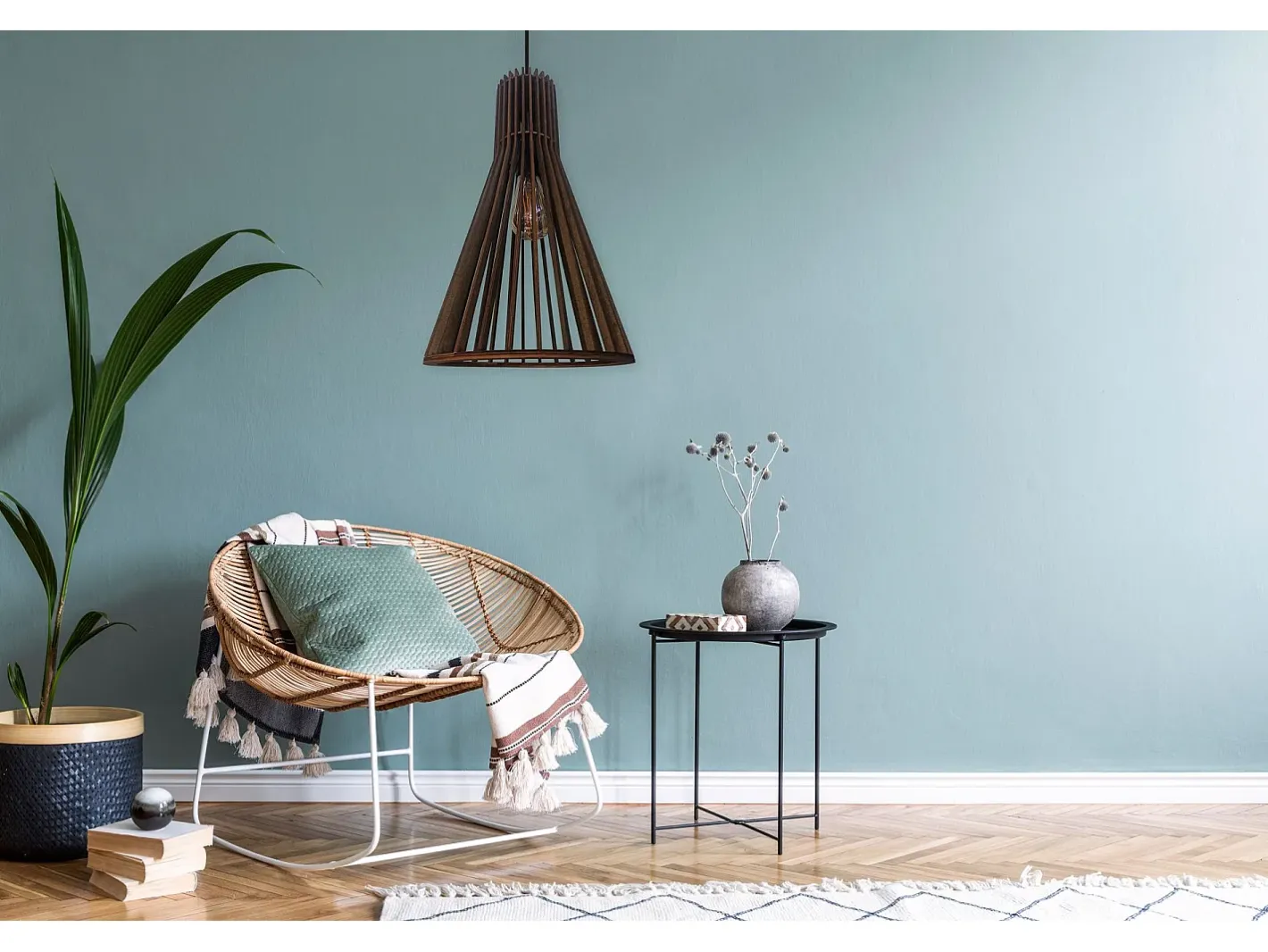 Lámpara Suspendida-Lámpara Toolight App1350-Cp Boho Black Negro