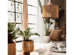 Discount Lámpara Toolight App1324-1Cp Boho 30Cm Brown Marru00f3n