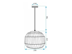 Best Lámpara Toolight App1292-1Cp Boho Brown Marru00f3n
