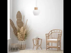 Lámpara Suspendida-Lámpara Toolight App1591-1Cp Boho White Beige Blanco