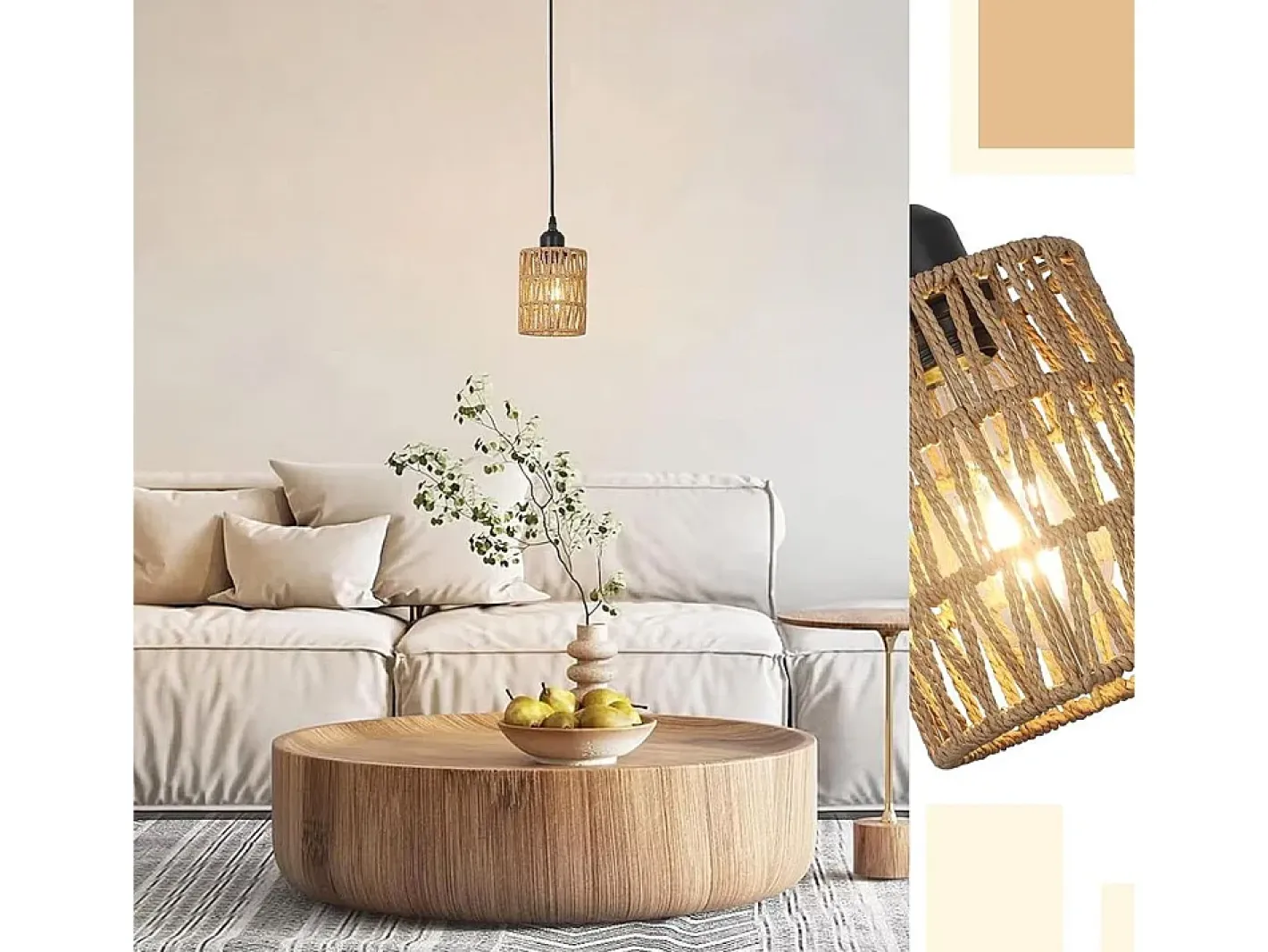 Discount Lámpara Toolight App1622-1Cp Boho Beige