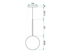 Lámpara Toolight App1685-1Cp 20Cm Black Chrome Negro Online