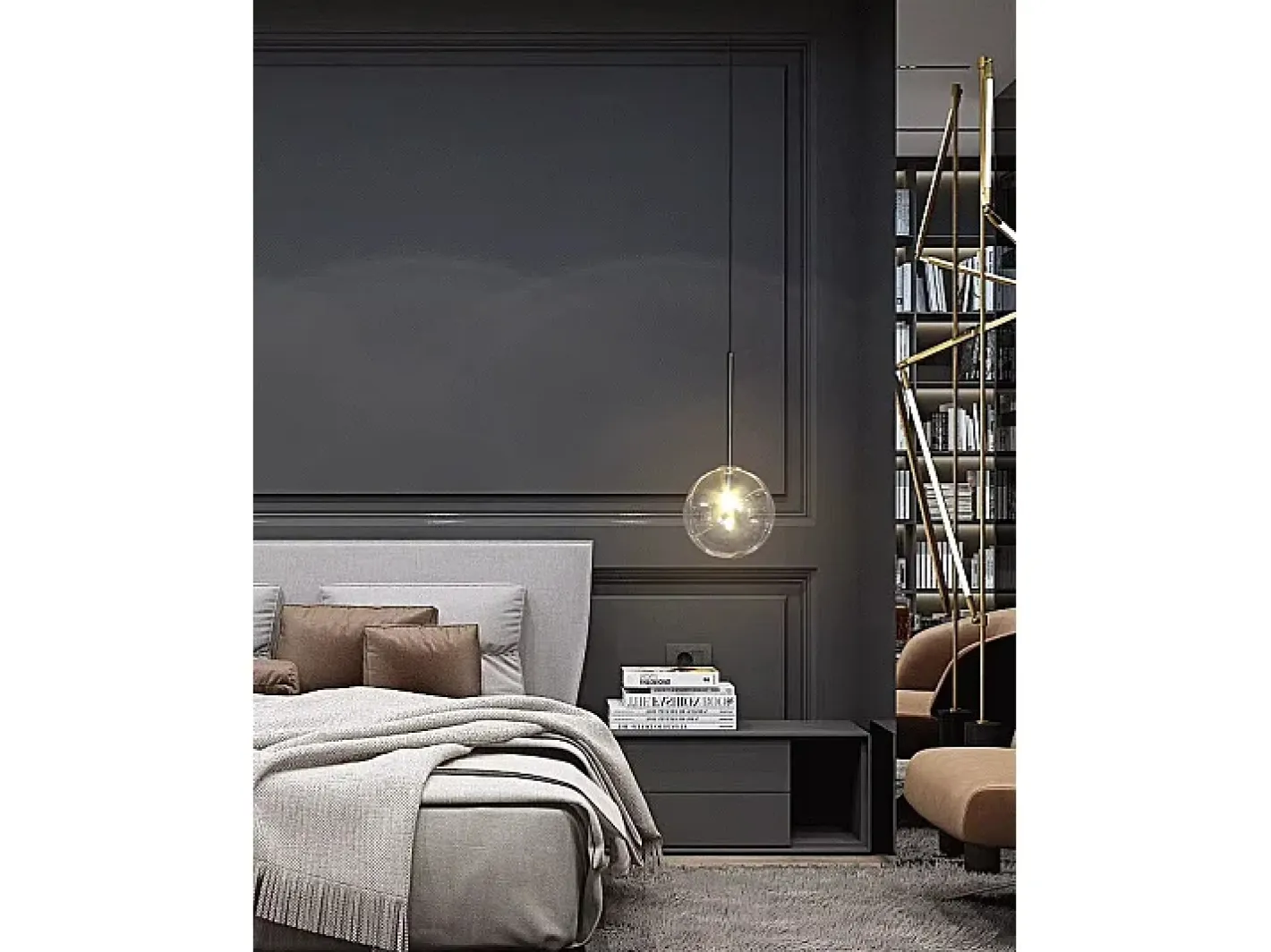 Lámpara Toolight App1682-1Cp 15Cm Black Chrome Negro Discount