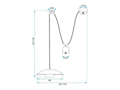 Lámpara Suspendida-Lámpara Toolight App1450-1Cp 30Cm Black Negro