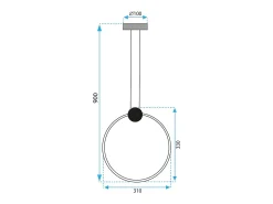 Lámpara Toolight App1393-Cp 30Cm Led Gold Dorado Outlet