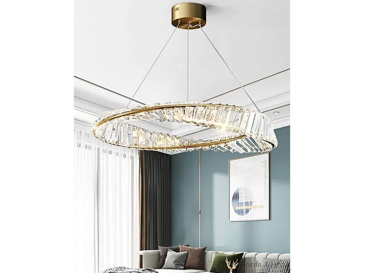 Hot Lámpara Toolight App1202-Cp Cristal 80Cm Gold Dorado