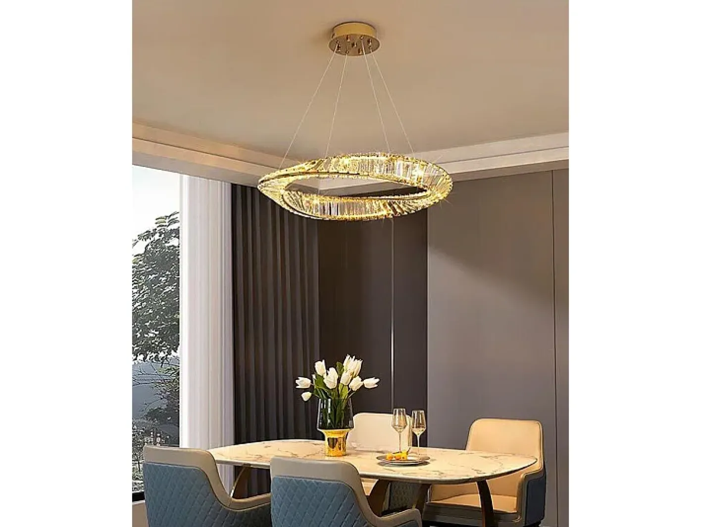 Hot Lámpara Toolight App1202-Cp Cristal 80Cm Gold Dorado
