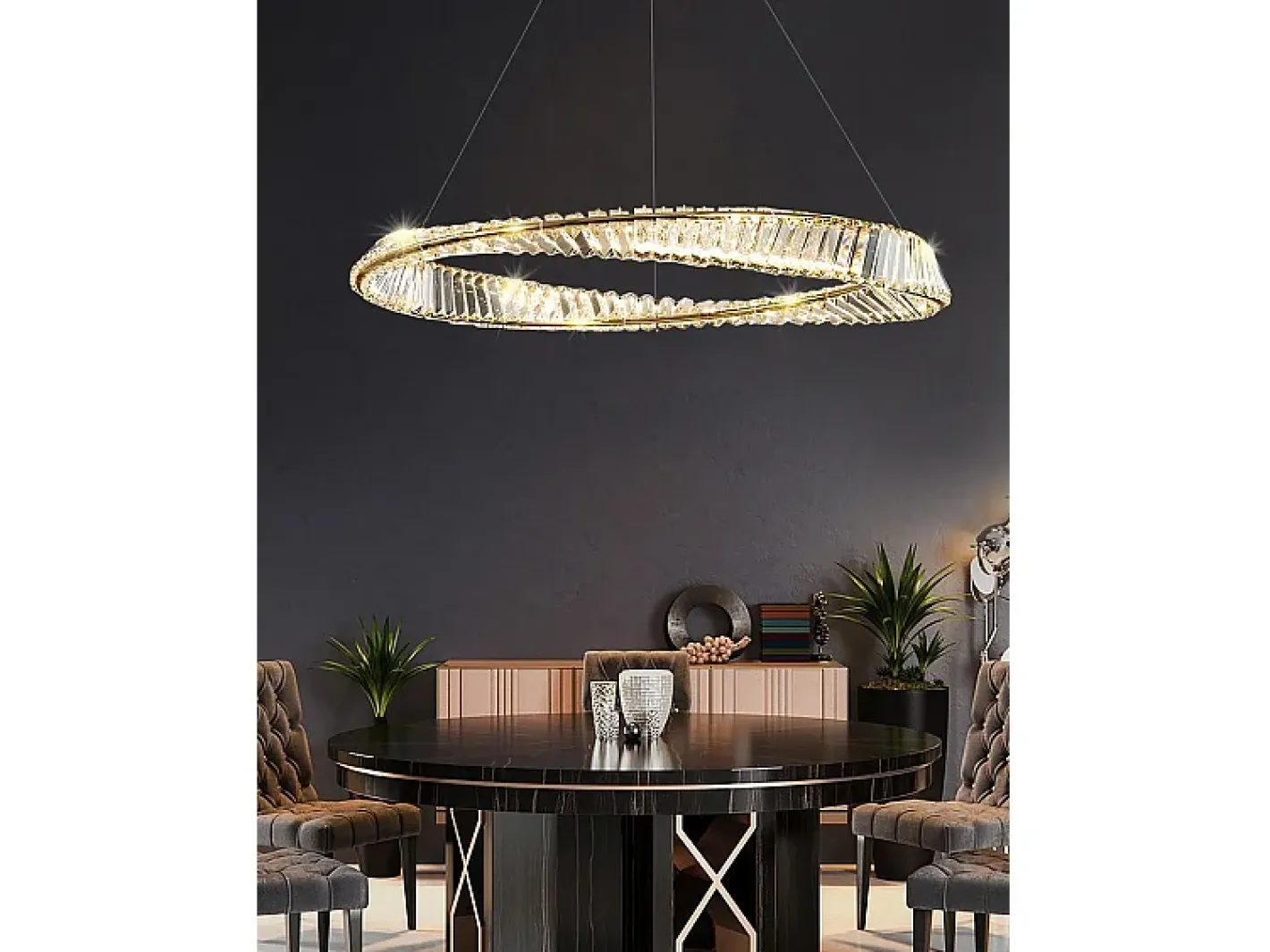 Hot Lámpara Toolight App1202-Cp Cristal 80Cm Gold Dorado