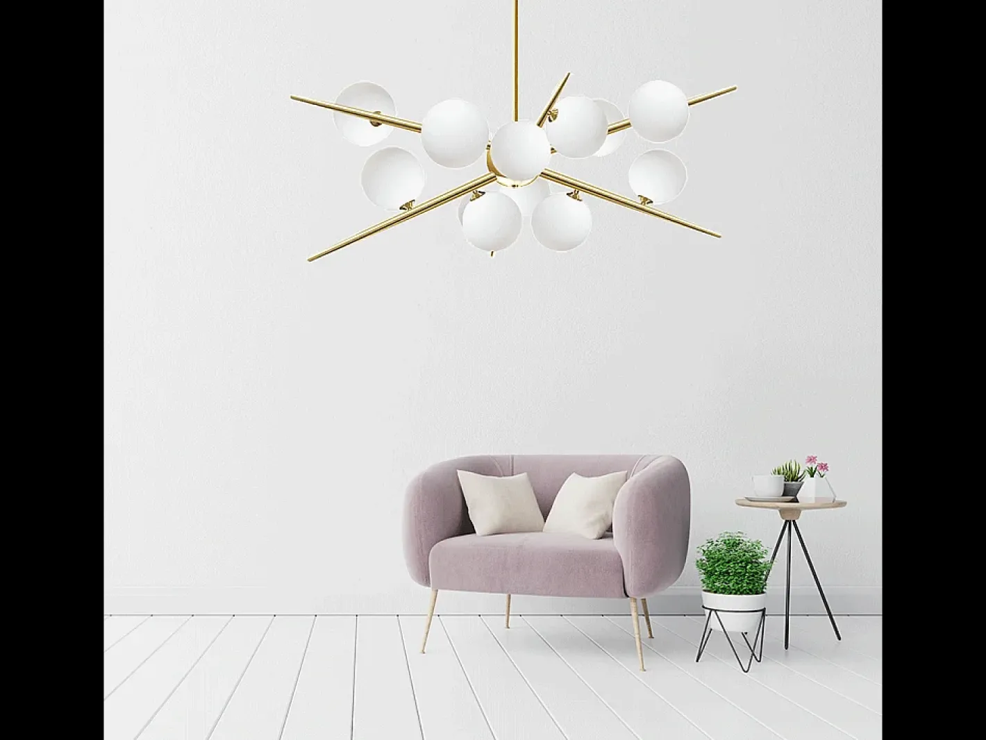 Lámpara Suspendida-Lámpara Toolight App998-12Cp Gold Dorado