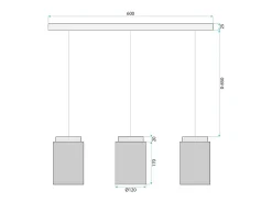 Discount Lámpara Toolight App1812-3Cp Grey Gris