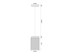 Lámpara Suspendida-Lámpara Toolight App1810-1Cp Grey Gris