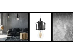 Lámpara Suspendida-Lámpara Toolight App595-1Cp Loft Black Negro