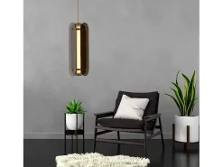 Lámpara Suspendida-Lámpara Toolight App1676-Cp Long Black Negro