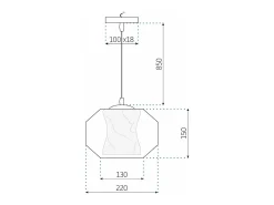 Clearance Lámpara Toolight App908-1Cp Marble 24Cm Transparent Transparente