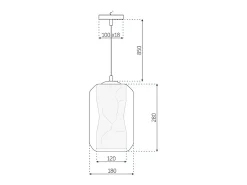 Lámpara Suspendida-Lámpara Toolight App909-1Cp Marble 18Cm Transparent Transparente