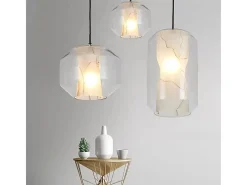 Lámpara Suspendida-Lámpara Toolight App909-1Cp Marble 18Cm Transparent Transparente
