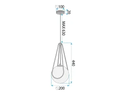 Lámpara Toolight APP1792-1CP White Blanco