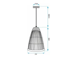Lámpara Suspendida-Lámpara Toolight App1329-1Cp White Blanco