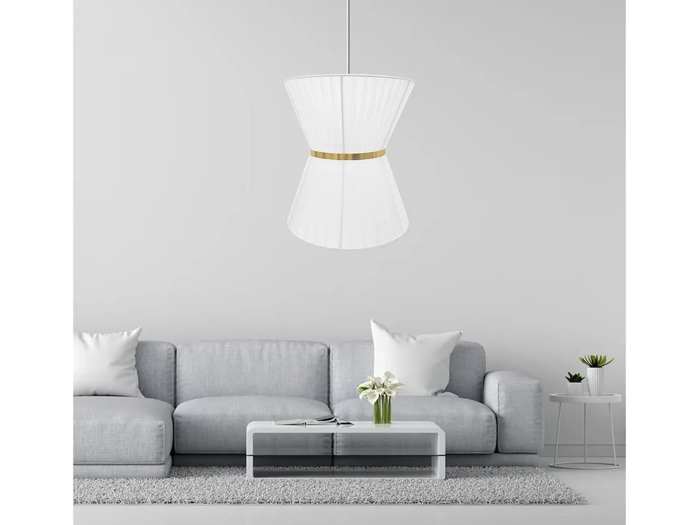 Lámpara Suspendida-Lámpara Toolight App1504-1Cp White Blanco