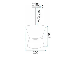 Lámpara Suspendida-Lámpara Toolight App1504-1Cp White Blanco
