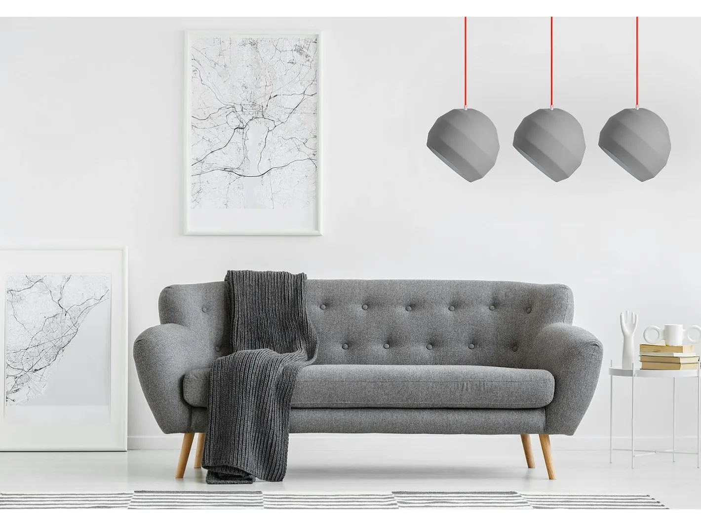 Lámpara Suspendida-Lámpara Toolight App384-3Cpr Grey Gris