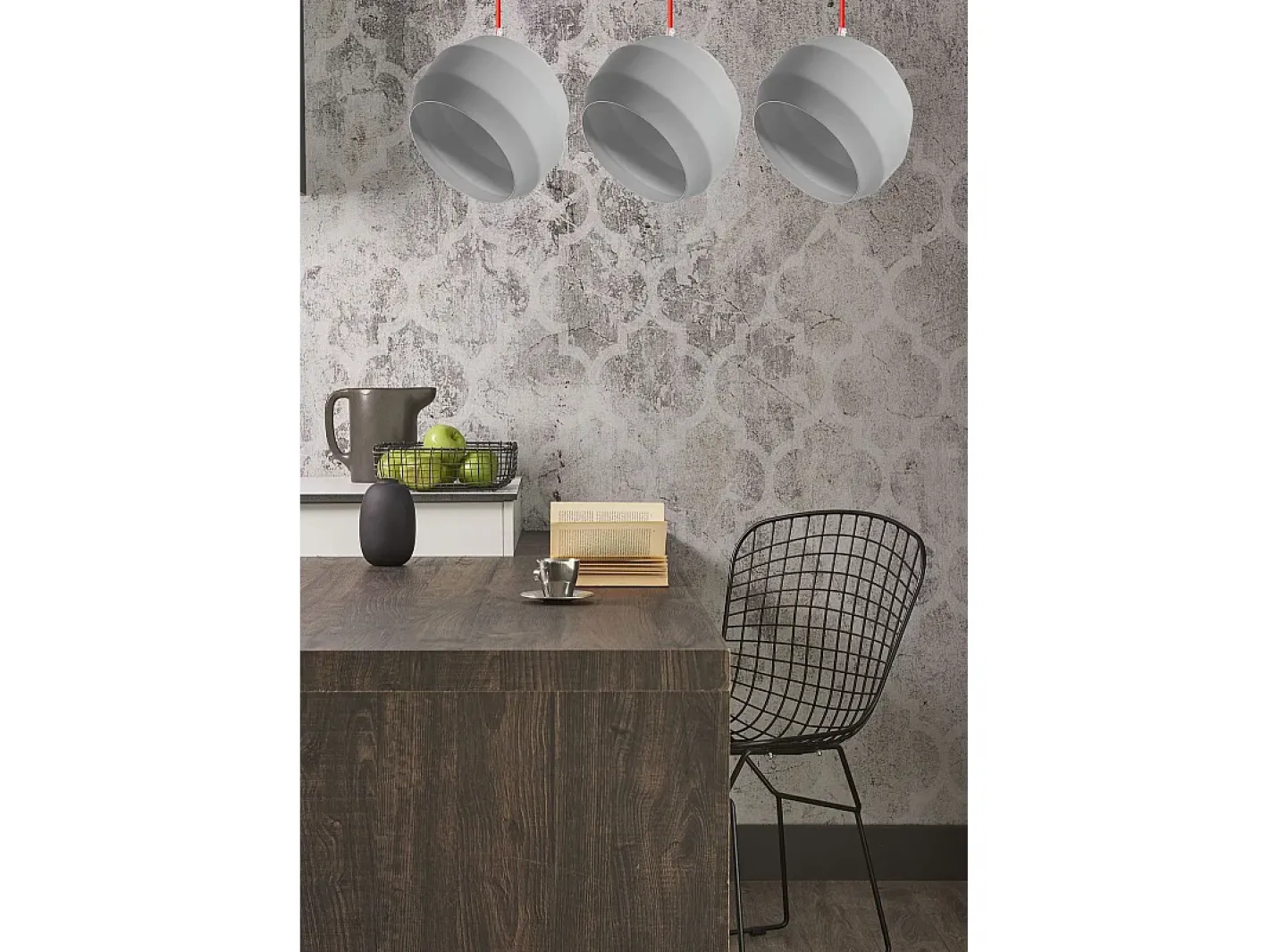 Lámpara Suspendida-Lámpara Toolight App384-3Cpr Grey Gris