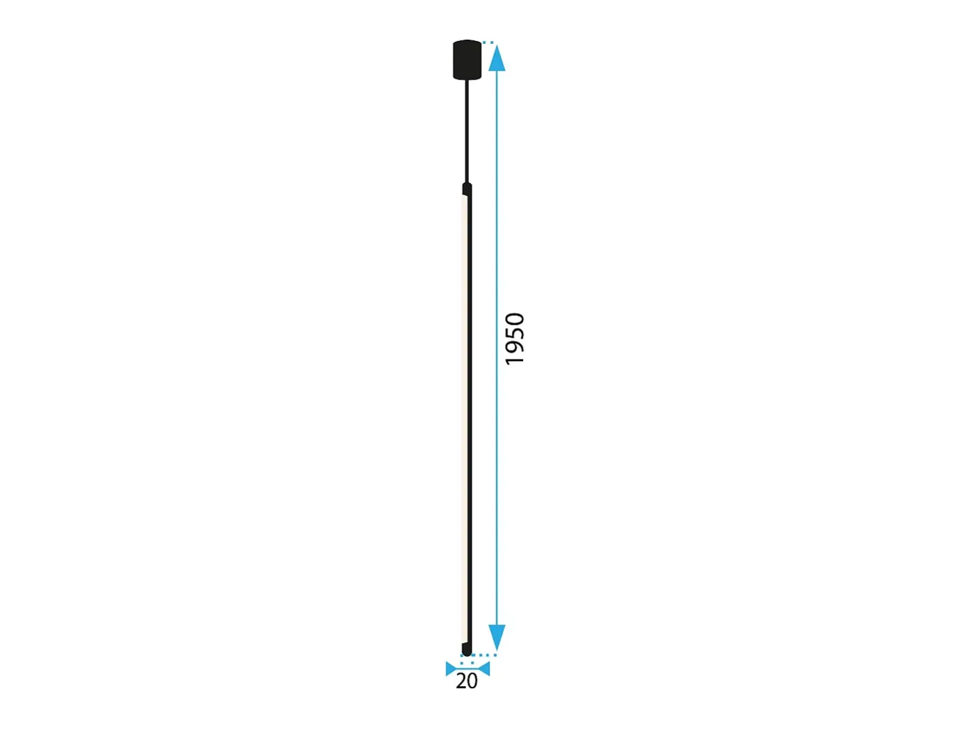 Lámpara Toolight Led App1413-C 100Cm Black Negro Best