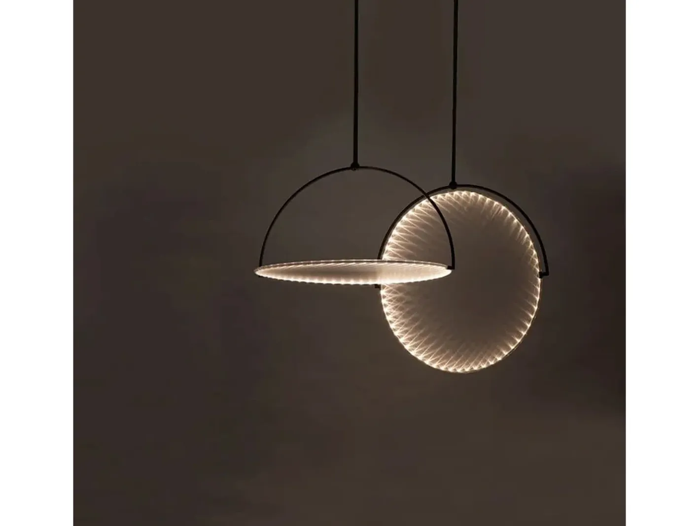 Lámpara Suspendida-Lámpara Toolight Led App1427-C 50Cm Black Negro