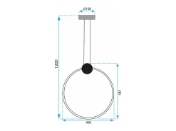 Online Lámpara Toolight Led App1395-Cp 40Cm Black Negro