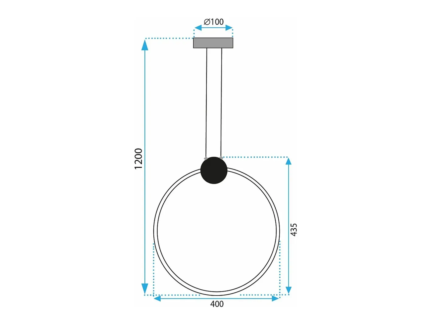 Online Lámpara Toolight Led App1395-Cp 40Cm Black Negro