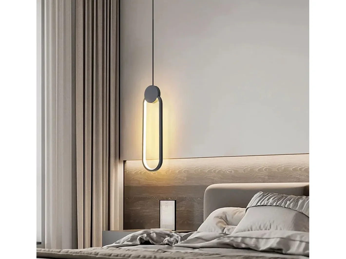 Lámpara Suspendida-Lámpara Toolight Led App851-Cp Black Negro