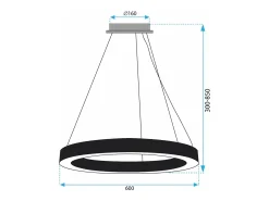 Online Lámpara Toolight Led App1282-1Cp Black Negro