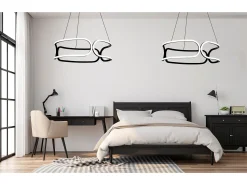 Lámpara Toolight Led App790-Cp Trio Black Negro Outlet