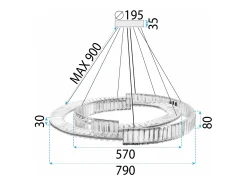 Online Lámpara Toolight Led App1525-Cp60/80 Chrome Plateado